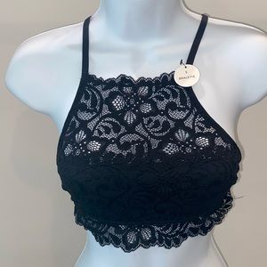NWT black lace, bralette, size small